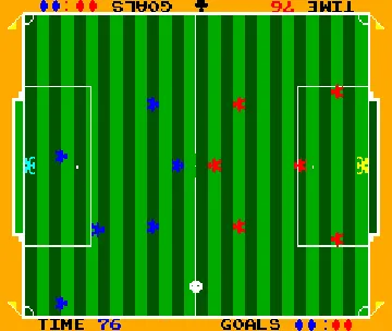 Dribbling screen shot game playing